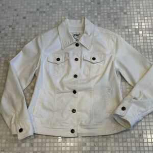 Live a Little White Denim Jean Jacket